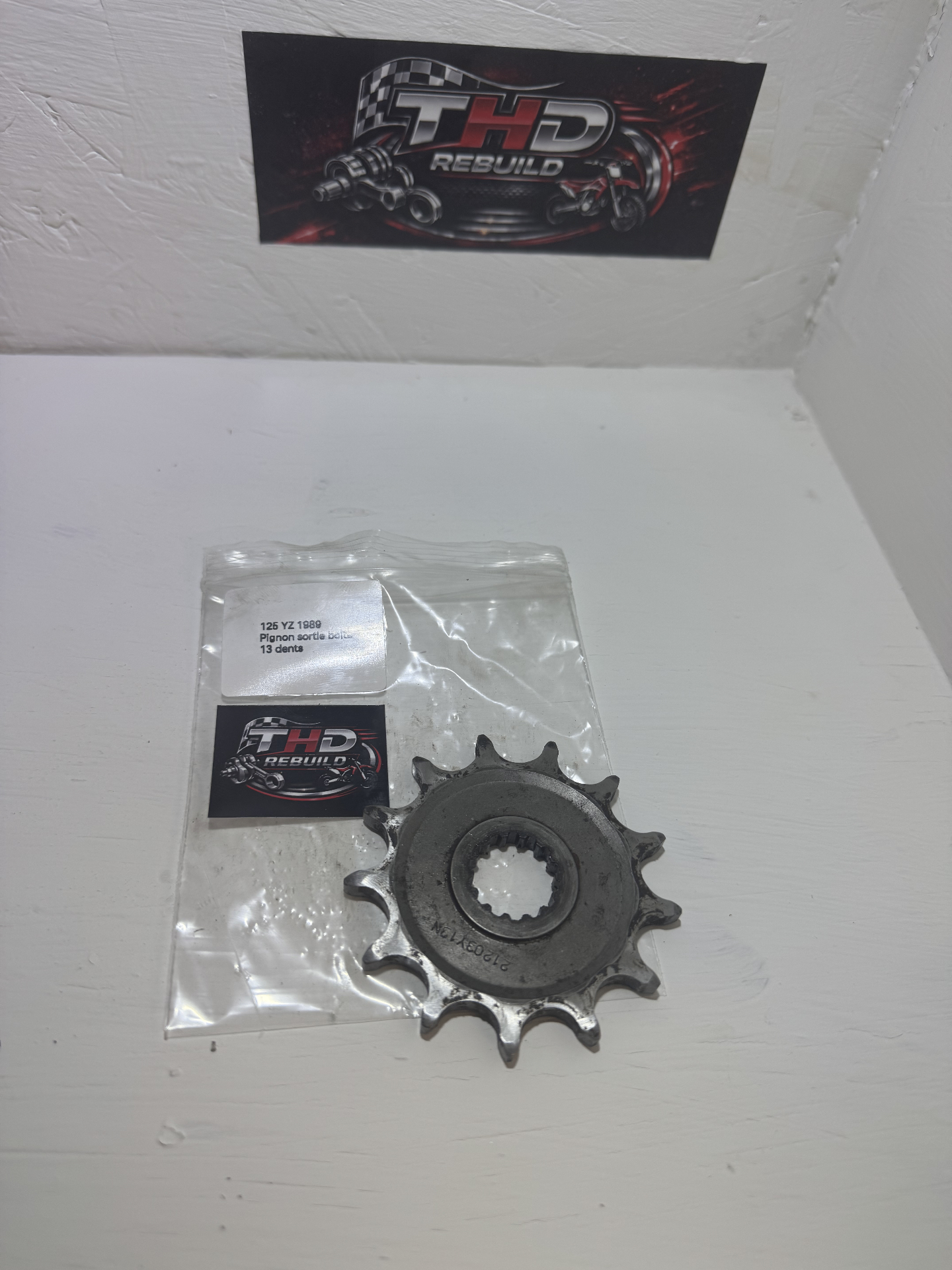 Pignon sortie sortie de boite 13 dents OEM YAMAHA 125 YZ 1989 3JD référence 9383A13031 Occasion